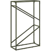vidaXL Brandhoutrek 60x25x100 cm koudgewalst staal olijfgroen