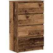vidaXL Dressoir, uitstraling oud hout, 60x35x98,5 cm, houtvezel