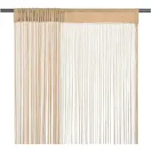 vidaXL Draadgordijnen 100x250 cm beige 2 st