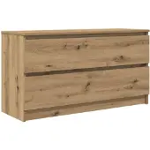 vidaXL Tv-meubel 100x35x54 cm bewerkt hout artisanaal eikenkleurig