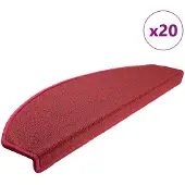 vidaXL Zelfklevende trapmatten 20 st 65 x 24 x 4 cm Non-Slip Rood