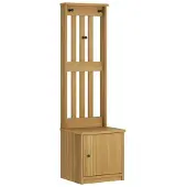 vidaXL Kapstok SANDNES 45x40x159,5 cm massief grenenhout