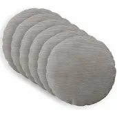vidaXL Kussensloop 6 st HEERLEN Lichtgrijs Diam. 30 cm corduroy