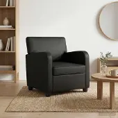 vidaXL Fauteuil Zwart Kunstleer