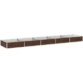 vidaXL Verhoogde Tuinbak Zwart 400 x 80 x 24 cm koudgewalst staal