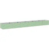 vidaXL Verhoogde Tuinbak Pastelgroen 600 x 80 x 55 cm