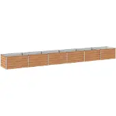 vidaXL Verhoogde Tuinbak Houten Bruin 600 x 80 x 55 cm