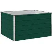 vidaXL Verhoogde Tuinbak Groen 100 x 80 x 55 cm koudgewalst staal