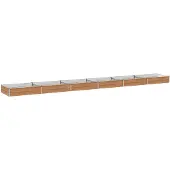 vidaXL Verhoogde Tuinbak Houten Bruin 600 x 80 x 24 cm