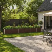 vidaXL Verhoogde Tuinbak Zwart 480 x 40 x 55 cm koudgewalst staal