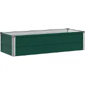 vidaXL Verhoogde Tuinbak Groen 100 x 40 x 24 cm Gegalvaniseerd staal