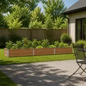 vidaXL Verhoogde Tuinbak Houten Bruin 240 x 40 x 24 cm
