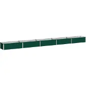 vidaXL Verhoogde Tuinbak Groen 400 x 40 x 24 cm Gegalvaniseerd staal