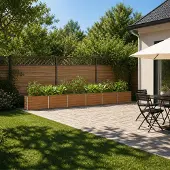 vidaXL Verhoogde Tuinbak Houten Bruin 600 x 40 x 55 cm