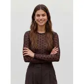 Vero Moda Shirt 'VMLova' bruin / zwart