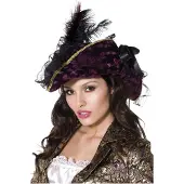 Generique Maurading Pirate hoed Fever (Paars, zwart)