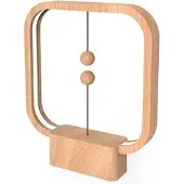 DesignNest HENG Balance Lamp Square - LED - 48 warm witte leds - licht beuken hout