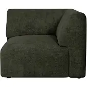Vente-unique Hoekmodule fauteuil in groene stof van Maison Céphy POGNI