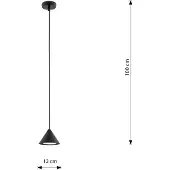 Emibig Hanglamp Elit Staal Zwart | Geschikt voor 1x GX53 - Max 12W.