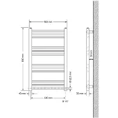 ECD-Germany Badkamerradiator Elektrisch 600x800 Mm Antraciet Met Verwarmingselement 300w