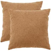 vidaXL Kussensloop 2 st HEERLEN Beige 65 x 65 cm Bouclé