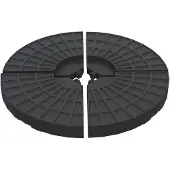 Outsunny -HDPE-Schwarz-48L x 48B x 8H cm-Schirmständer