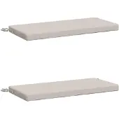 vidaXL Bankkussens SOEST 2 st 100% Polyester Wit 80 x 40 x 5 cm