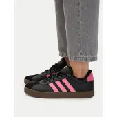 Adidas Sportswear VL Court leren sneakers - zwart/roze Jongens/Meisjes Leer - maat 38