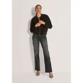 MADELEINE Gebreid Vest Gebreide blouson in teddybeerlook loodgrijs