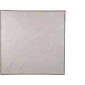 Ptmd Florise Cream Framed Canvas Wall Panel Flower A