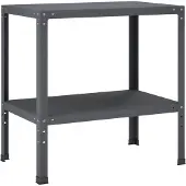 vidaXL Planttafel 100 x 50 x 80 cm Gepoedercoat staal Antraciet