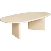 Sweeek - Ovale salontafel met glanzende afwerking - rumi