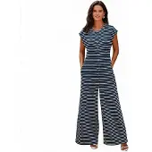 Imily Bela Dames Gestreepte Jumpsuit met Wijde Pijpen