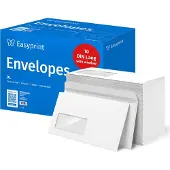 Easyprint NIEUW: Enveloppen met venster, DIN Lang, onbedrukt, 10 stuks