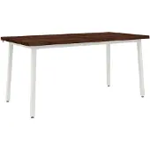 vidaXL Eettafel met levendige rand 140 x 90 x 75 cm Donkerbruin