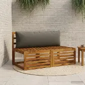 vidaXL Rugkussen PUTTEN 100% Polyester Antraciet 120 x 40 x 15 cm
