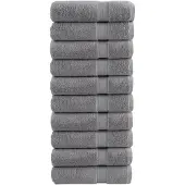 vidaXL Badhanddoeken SOLUND 10 st 600 g/m² 70x140 cm grijs