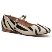 Hush puppies Pasha Leren Dames Zebra Ballerina's
