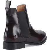 Hush puppies Colette Leren Dames Bordeaux Brede Pas Flat Chelsea Boots