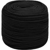 vidaXL Multifunctioneel touw 8 mm 50 m Zwart Polyester