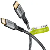 Goobay Plus DisplayPort kabel | DP2.1a (10K 60Hz) | UHBR13.5 (54Gbit/s) | 3 meter