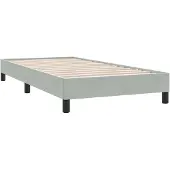 vidaXL Bedframe zonder matras 80x210 cm fluweel lichtgrijs