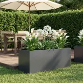 vidaXL Plantenbak Antraciet 100 x 40 x 40 cm Koudgewalst staal