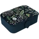 BERK Sieraden- & Tarotdoos – Fluweel Donkerblauw met bloemenprint