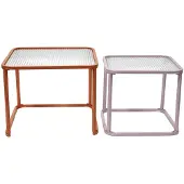 Sweeek - Nesttafels van metaal en geribbeld glas - tano
