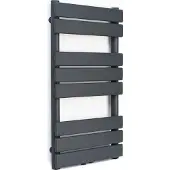 Blumfeldt Badkamerradiator, Design radiator plat, Zuinige platte radiator verticaal, Wand-buisverwarming, 355 W verticale radiator met thermostaat, Wandradiator voor badkamer & woonkamer