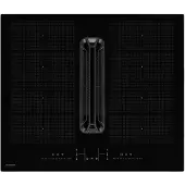 Klarstein Kookplaat AirJet FlexPro Down Air systeem | + afzuigkap | zwart - 49 cm - Inbouw voor Keuken - Stil Energiezuinig - Kookveld Cooktop Hob