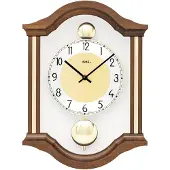 AMS W7447-1 wandklok met een massief notenhouten behuizing
