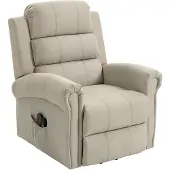 HOMCOM fauteuil met opstahulp. Elektrische massagestoel met verstelbare rugleuning