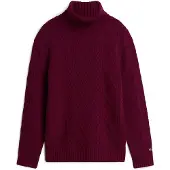 Tommy Hilfiger coltrui bordeaux wol gebreid